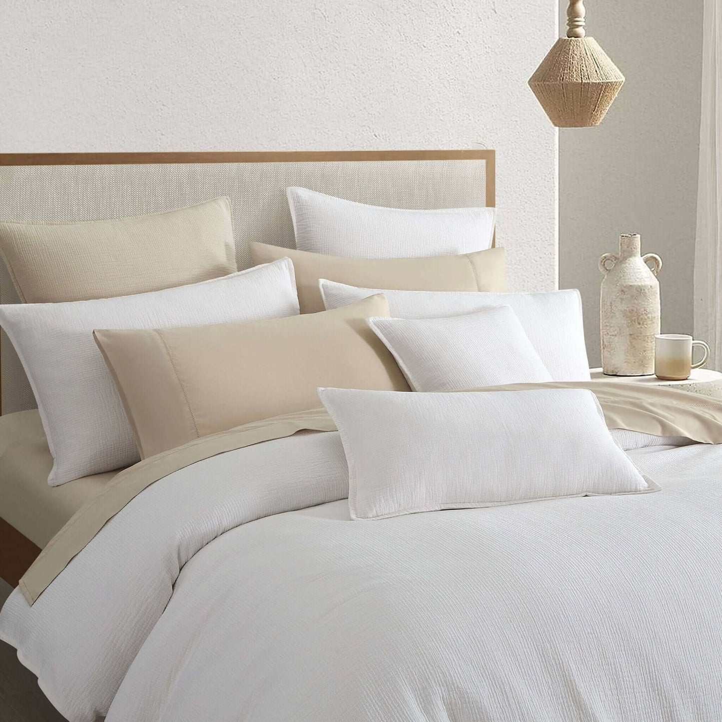Ensemble housse de couette CHAUCER ( Crème ) - Housse de couette Daniadown - Literie-Déco et moi 