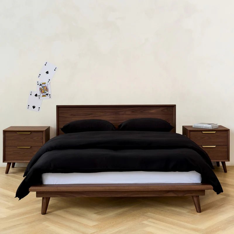 Ensemble housse de couette NOIRE - Housse de couette Canadian Down Feather - Literie-Déco et moi 