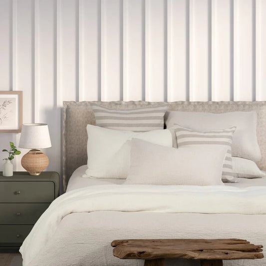 Ensemble housse de couette unie naturel LIONEL- Par Brunelli ( Livraison Printemps 2026) - Housse de couette Brunelli - $179.99! Literie-Déco et moi