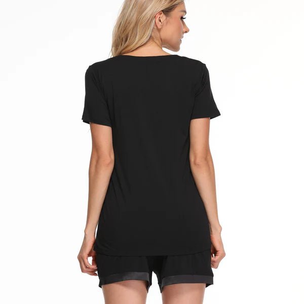 Ensemble short / t-shirt en bambou Chemise de nuit  ,disponible chez Literie-Déco et moi 
