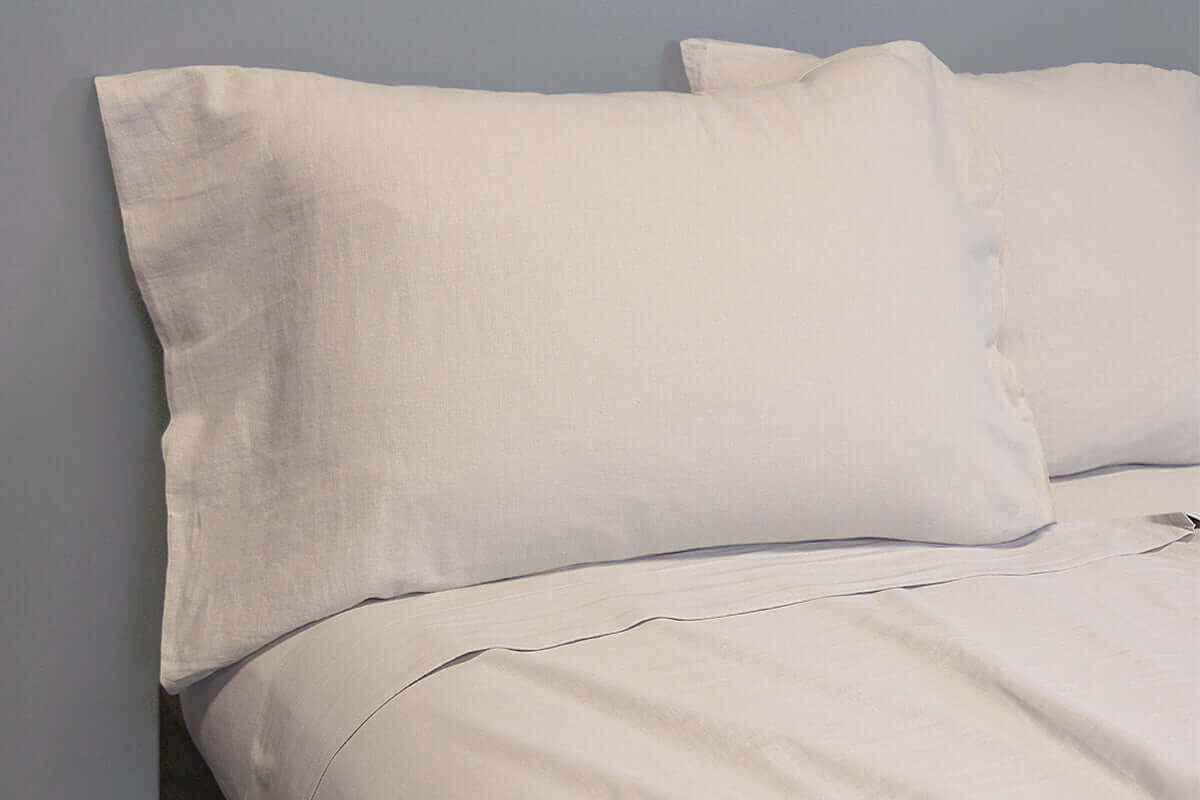 ( Fait au Canada ) Drap contour en lin naturel ARENA - Literie - Déco et moi