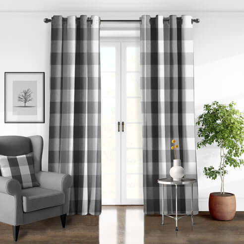 FAIT AU CANADA- Ensemble 3 pièces - WALKER BUFFALO (Gris) - Par Colcha Linens Douillette, Couvre-lit, Housse de couette  ,disponible chez Literie-Déco et moi 