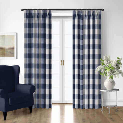 FAIT AU CANADA- Ensemble 3 pièces- WALKER BUFFALO (Indigo) - Par Colcha Linens - Douillette, Couvre-lit, Housse de couette Colcha Linens - Literie-Déco et moi 