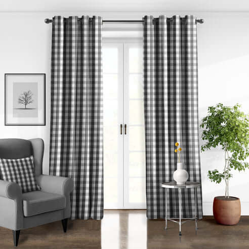 FAIT AU CANADA- Ensemble 3 pièces- WALKER CHECK (Gris) - Par Colcha Linens Douillette, Couvre-lit, Housse de couette  ,disponible chez Literie-Déco et moi 