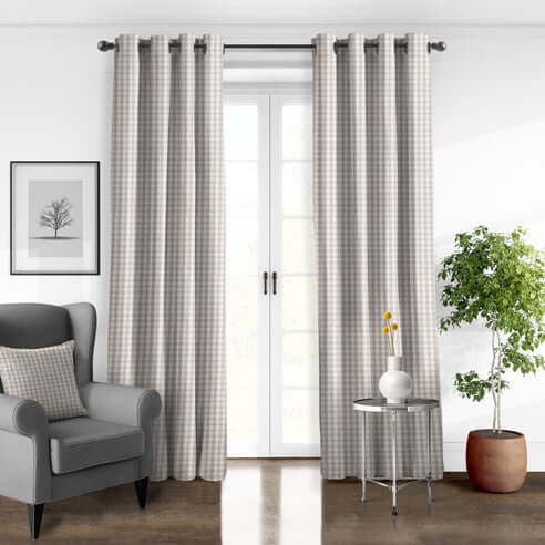 FAIT AU CANADA- Ensemble 3 pièces- WALKER CHECK (Naturel) - Par Colcha Linens Douillette, Couvre-lit, Housse de couette  ,disponible chez Literie-Déco et moi 