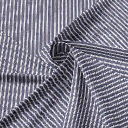 FAIT AU CANADA- Ensemble 3 pièces- WALKER RAYÉ ( Indigo) - Par Colcha Linens - Douillette, Couvre-lit, Housse de couette Colcha Linens - Literie-Déco et moi 