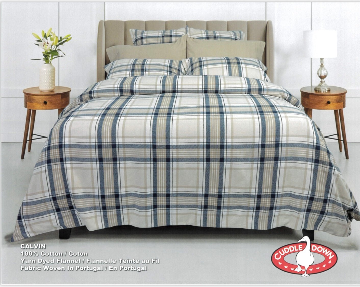 (Fait au Canada ) Ensemble de housse de couette Calvin Housse de couette  ,disponible chez Literie-Déco et moi 