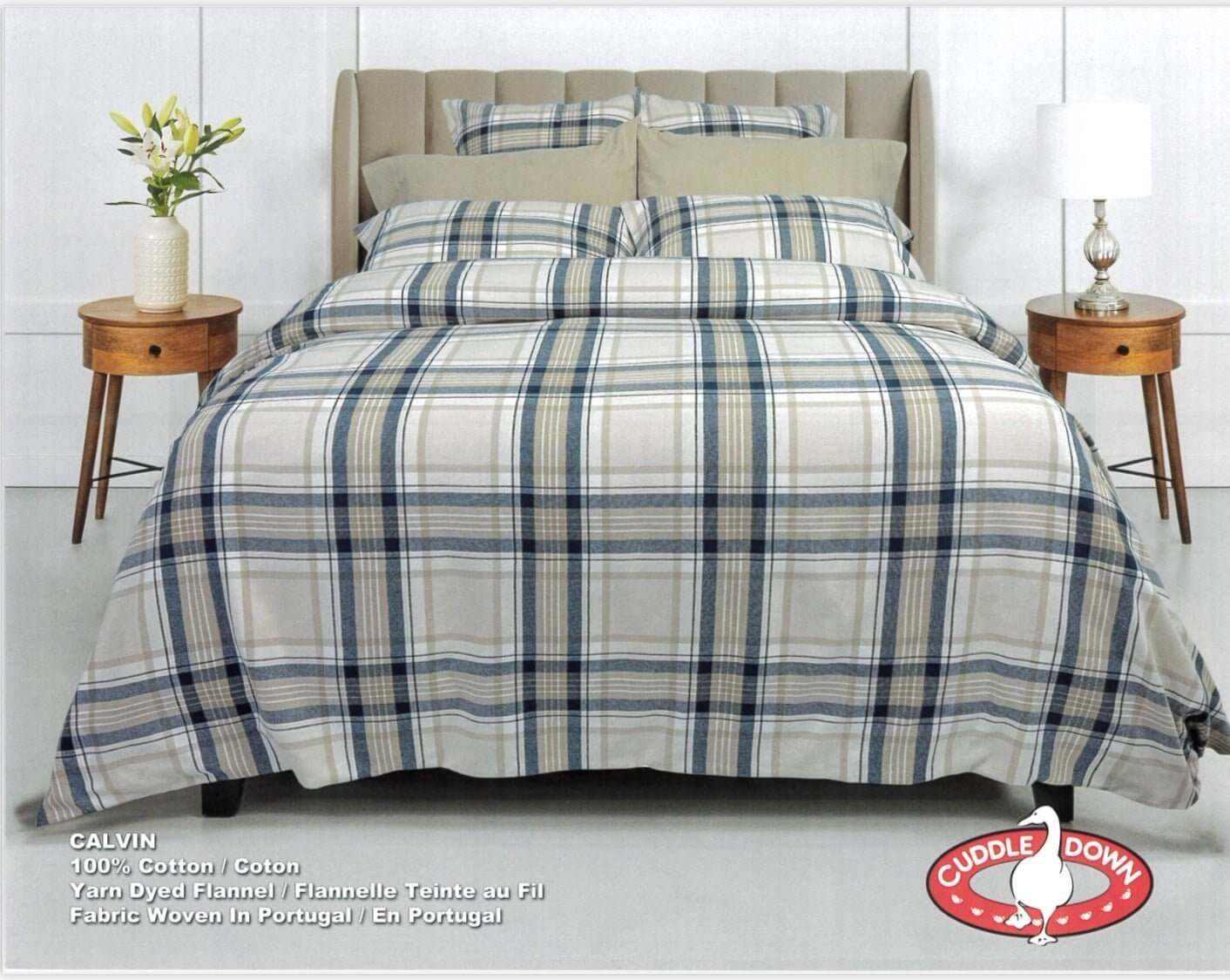 (Fait au Canada ) Ensemble de housse de couette Calvin - Housse de couette Cuddle Down - Literie-Déco et moi 