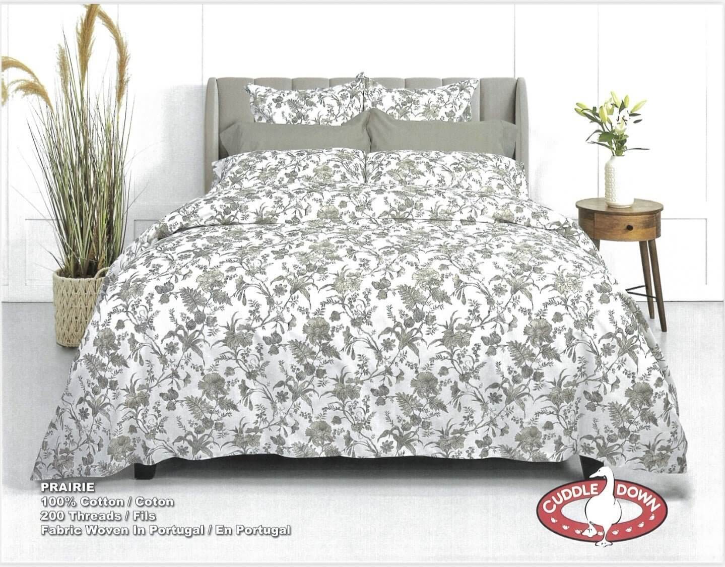 (Fait au Canada) Ensemble de housse de couette Prairie- Par Cuddle Down Housse de couette  ,disponible chez Literie-Déco et moi 