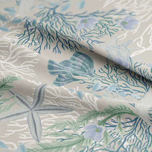 FAIT AU CANADA-Ensemble de literie SOUS LA MER OCÉAN-Par Colcha Linens Douillette, Couvre-lit, Housse de couette  ,disponible chez Literie-Déco et moi 