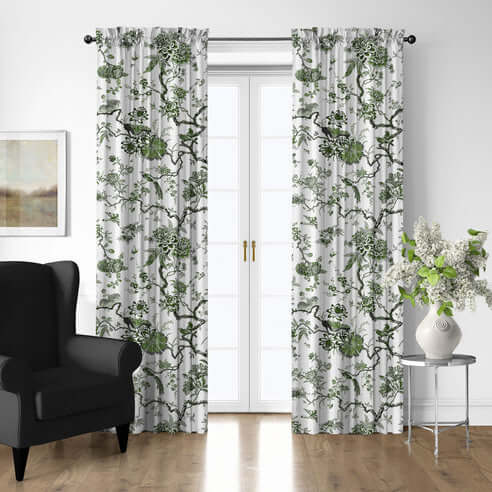 FAIT AU CANADA- Ensemble de literie TREE TOP AVOCADO - Par Colcha Linens Douillette, Couvre-lit, Housse de couette  ,disponible chez Literie-Déco et moi 