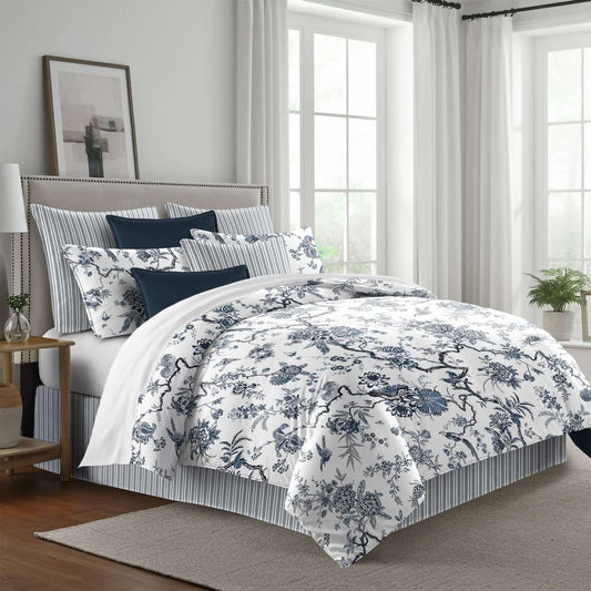 FAIT AU CANADA- Ensemble de literie TREE TOP CIEL BLEU - Par Colcha Linens Douillette, Couvre-lit, Housse de couette  ,disponible chez Literie-Déco et moi 