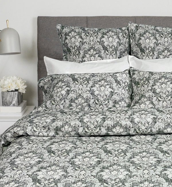 ( Fait au Canada ) Housse de couette VINTAGE DAMASK- Par Cuddle Down - Housse de couette Cuddle Down - Literie-Déco et moi 