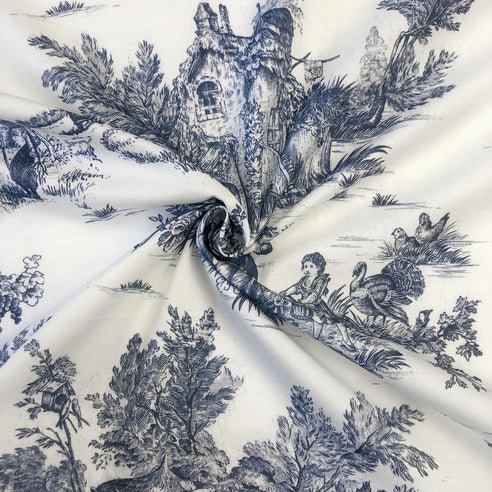 (FAIT AU CANADA)-JARDIN DU JOUY(Indigo)-Par Colcha Linens - Douillette Colcha Linens - $389.99! Literie-Déco et moi 