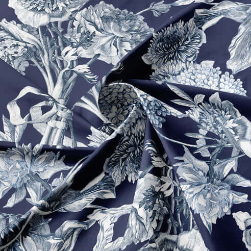 FAIT AU CANADA- Modèle  ALEXANDRIA INDIGO - Par Colcha Linens - Douillette, Couvre-lit, Housse de couette Colcha Linens - Literie-Déco et moi 