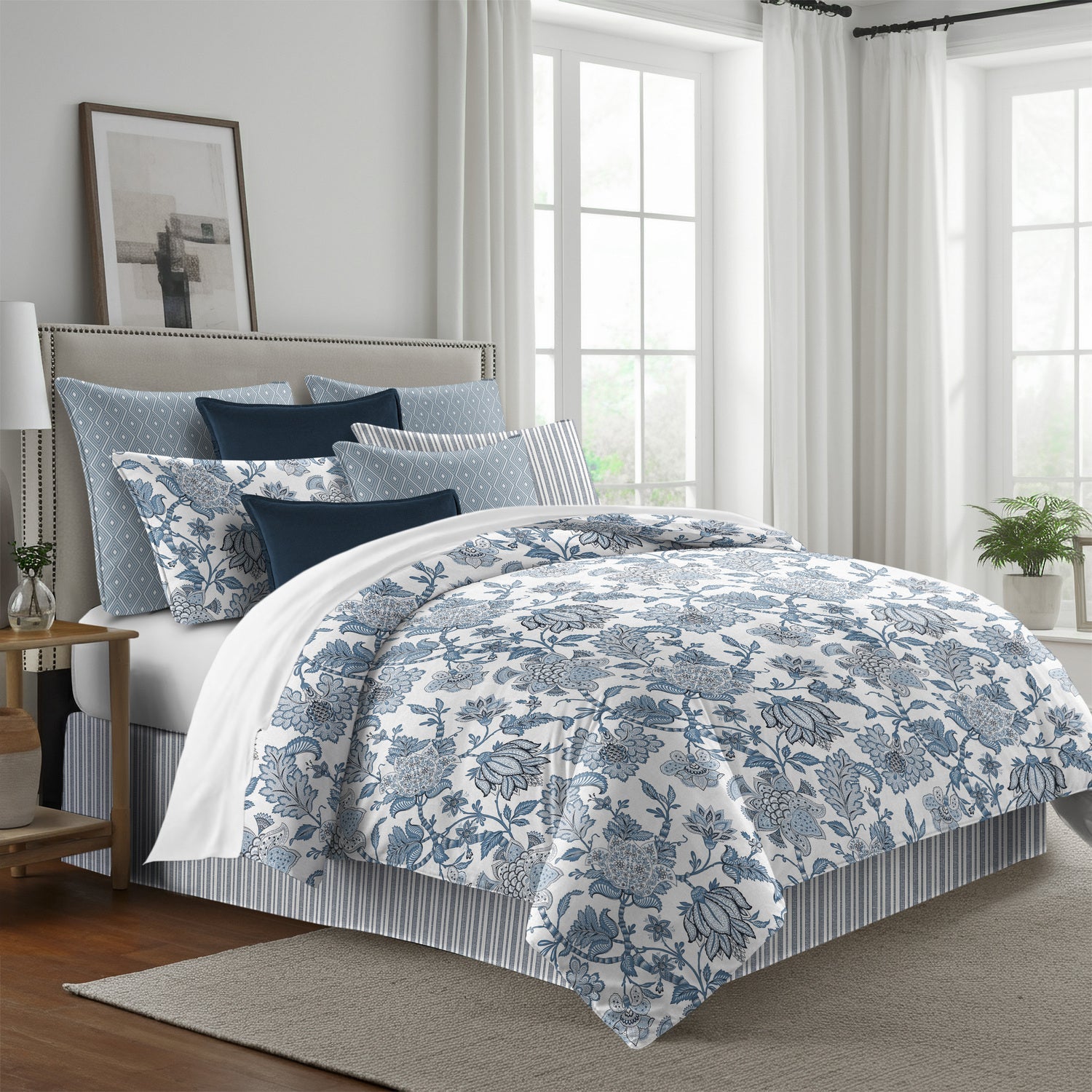 FAIT AU CANADA - Modèle BRONTE ( Bleu ) - Par Colcha Linens (Copie) - Literie - Déco et moi