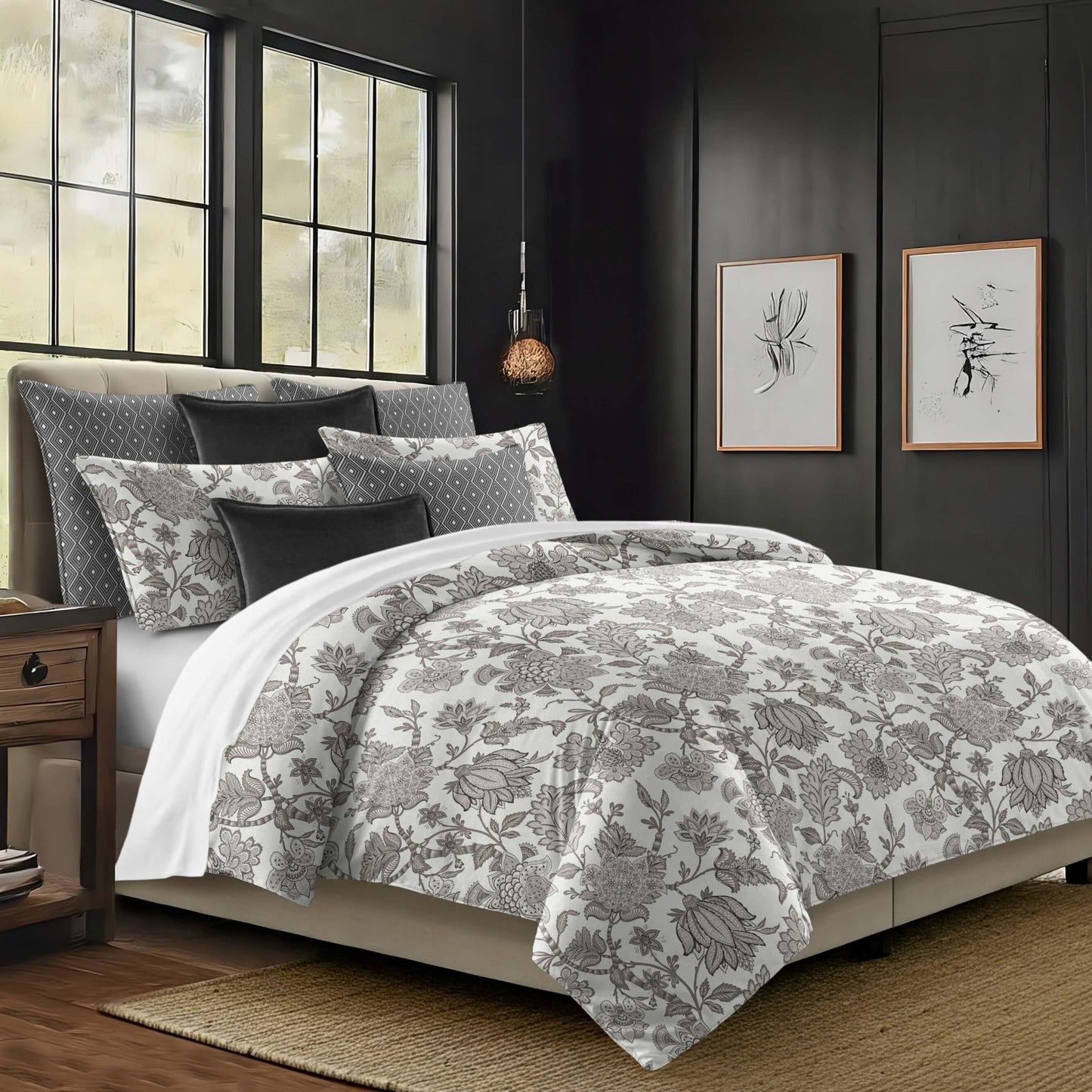 FAIT AU CANADA- Modèle BRONTE  ( Ivoire ) - Par Colcha Linens Douillette, Couvre-lit, Housse de couette  ,disponible chez Literie-Déco et moi 