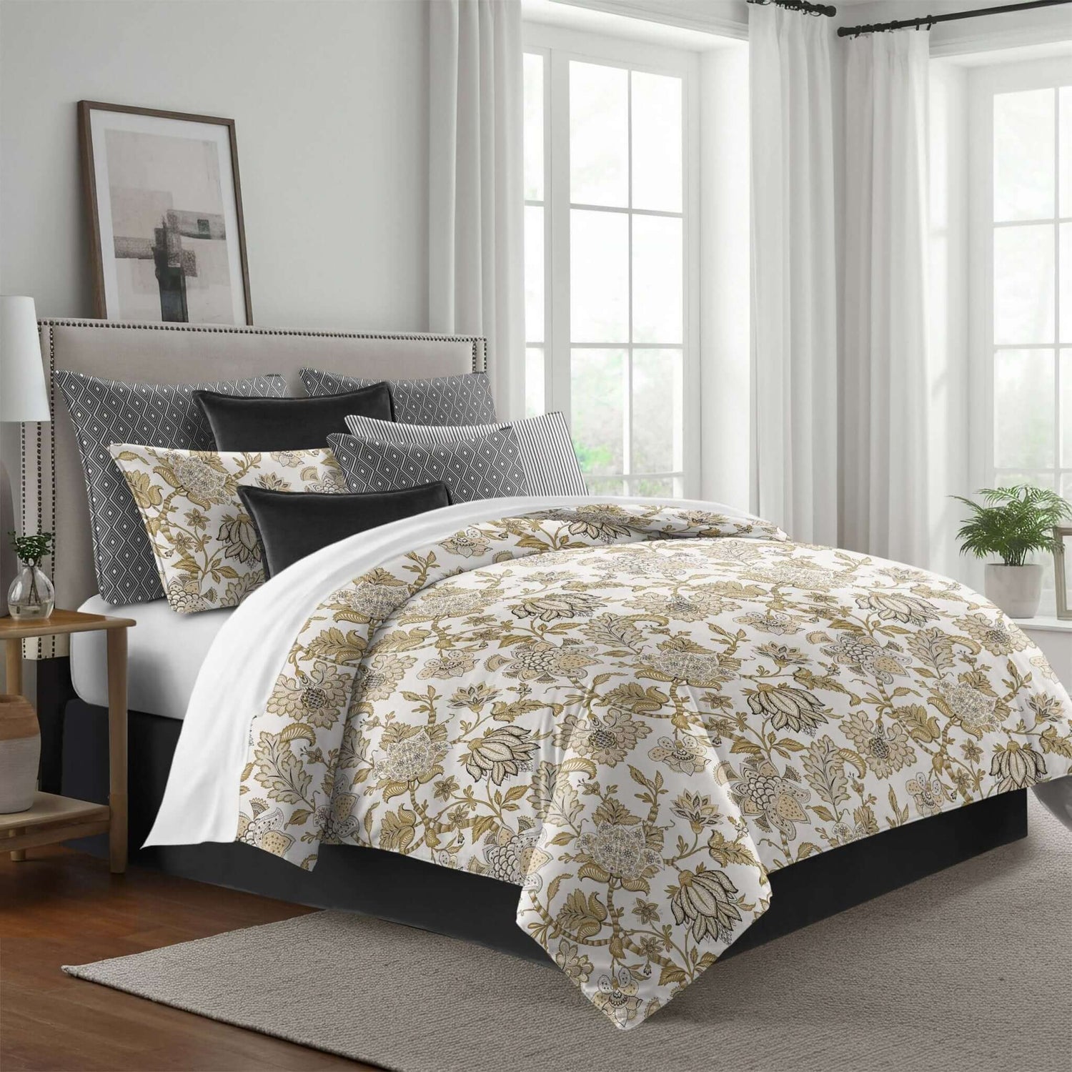 FAIT AU CANADA- Modèle BRONTE  ( Or ) - Par Colcha Linens - Douillette, Couvre-lit, Housse de couette Colcha Linens - Literie-Déco et moi 
