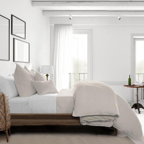 FAIT AU CANADA-Modèle CAPRI (NATUREL) -Par Colcha Linens - Douillette, Couvre-lit, Housse de couette Colcha Linens - Literie-Déco et moi