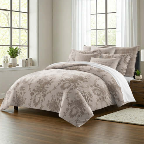 FAIT AU CANADA- Modèle COUNTRY LANE ( Naturel ) - Par Colcha Linens Douillette, Couvre-lit, Housse de couette  ,disponible chez Literie-Déco et moi 
