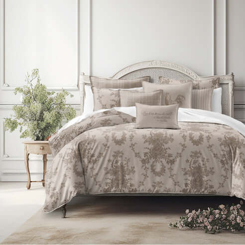 FAIT AU CANADA- Modèle COUNTRY LANE ( Naturel ) - Par Colcha Linens Douillette, Couvre-lit, Housse de couette  ,disponible chez Literie-Déco et moi 