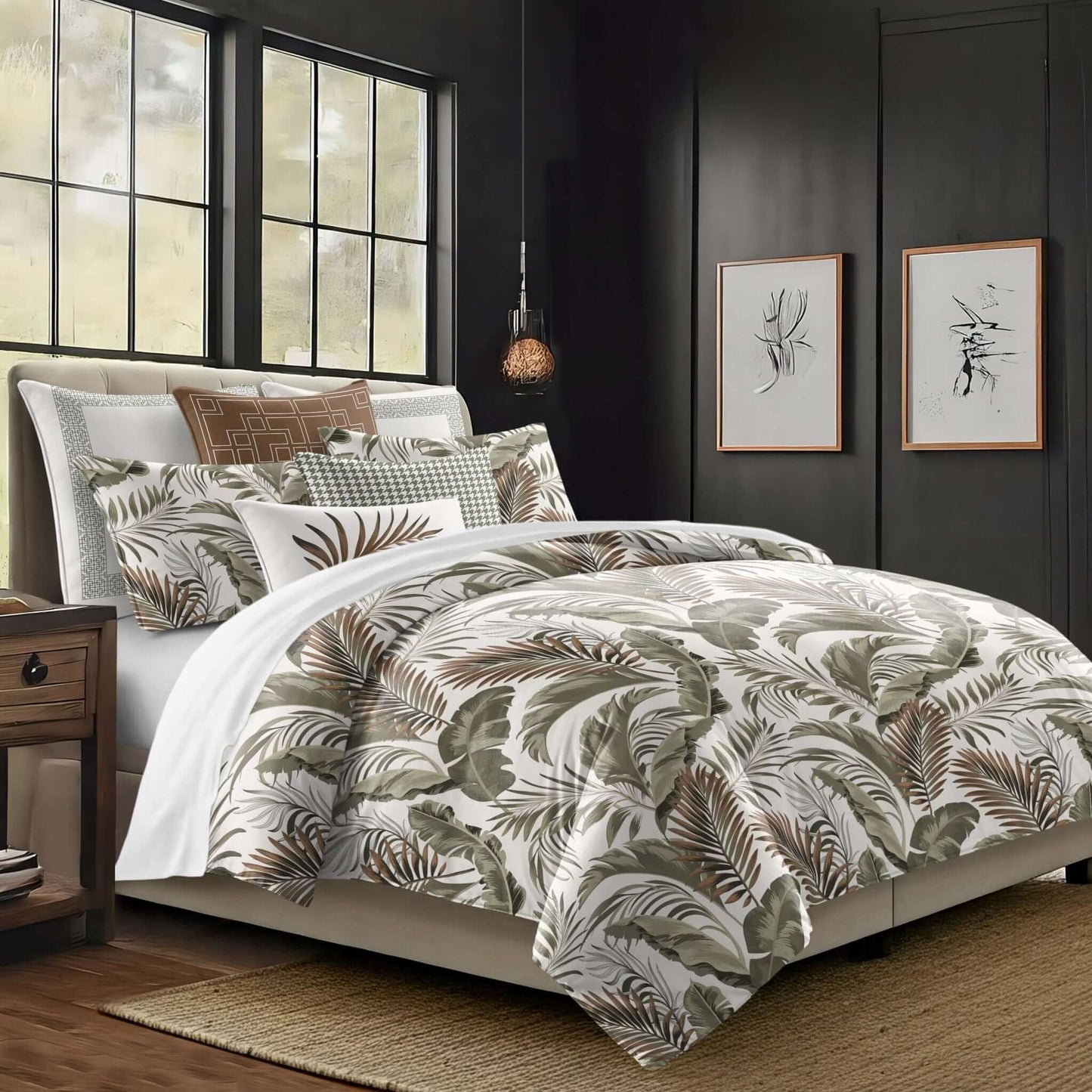 FAIT AU CANADA- Modèle CUIVRE FRONDOSA - Par Colcha Linens - Douillette, Couvre-lit, Housse de couette Colcha Linens - Literie-Déco et moi 