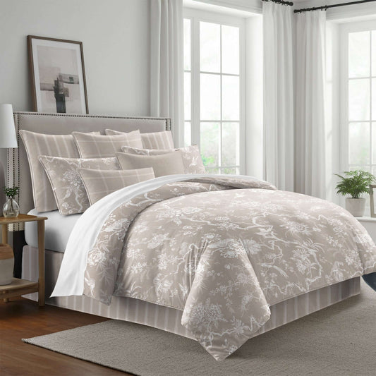 FAIT AU CANADA- Modèle ELMWOOD ( Naturel ) - Par Colcha Linens Douillette, Couvre-lit, Housse de couette  ,disponible chez Literie-Déco et moi 