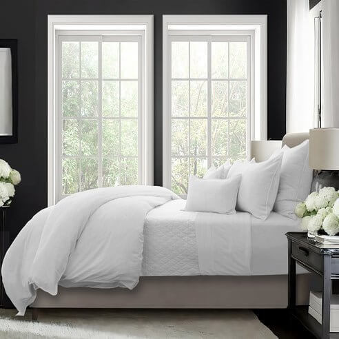 FAIT AU CANADA-Modèle ELSIE (Blanc) -Par Colcha Linens Douillette, Couvre-lit, Housse de couette  ,disponible chez Literie-Déco et moi 