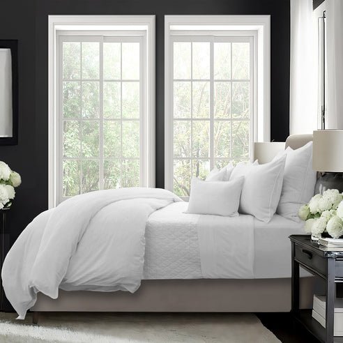 FAIT AU CANADA - Modèle ELSIE ( Blanc ) - Par Colcha Linens - Literie - Déco et moi