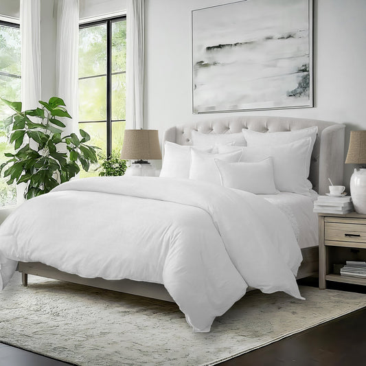 FAIT AU CANADA - Modèle ELSIE ( Blanc ) - Par Colcha Linens - Literie - Déco et moi