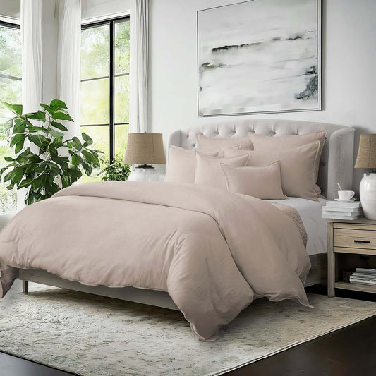FAIT AU CANADA- Modèle ELSIE (Naturel ) - Par Colcha Linens Douillette, Couvre-lit, Housse de couette  ,disponible chez Literie-Déco et moi 