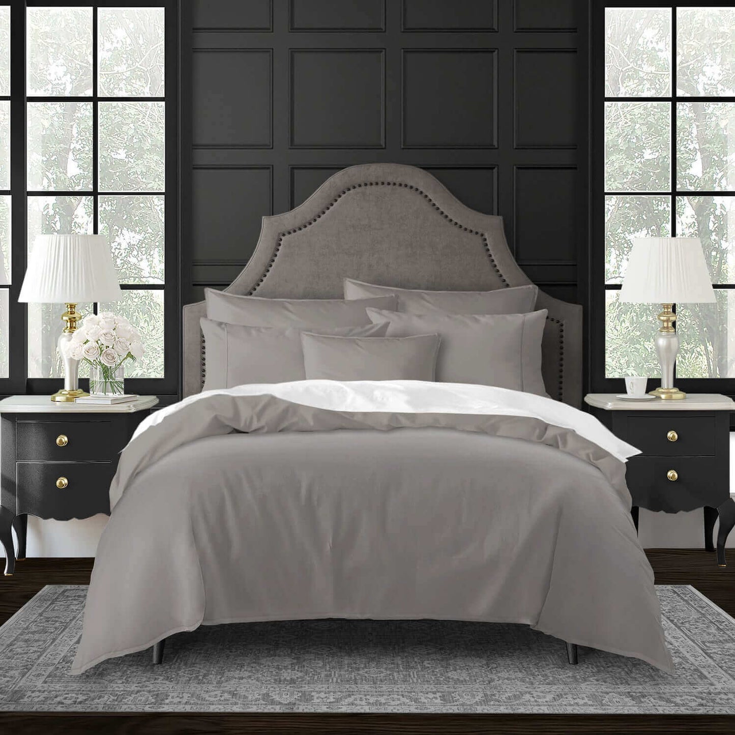 FAIT AU CANADA- Modèle EVERLEIGH ( Gris ) - Par Colcha Linens - Douillette, Couvre-lit, Housse de couette Colcha Linens - Literie-Déco et moi 