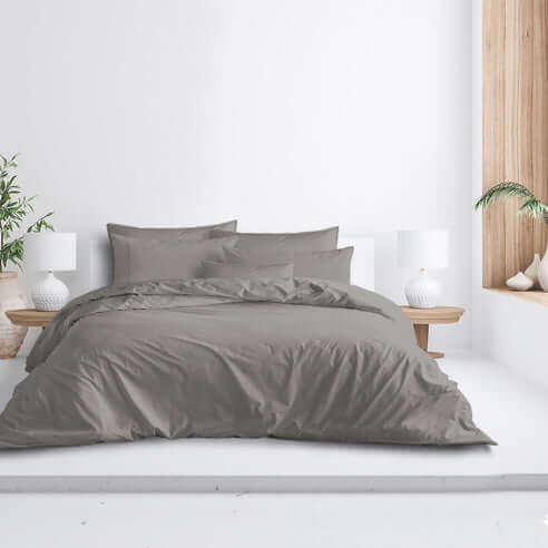 FAIT AU CANADA - Modèle EVERLEIGH ( Gris ) - Par Colcha Linens - Literie - Déco et moi