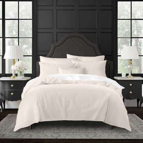 FAIT AU CANADA - Modèle EVERLEIGH ( Ivoire ) - Par Colcha Linens - Literie - Déco et moi