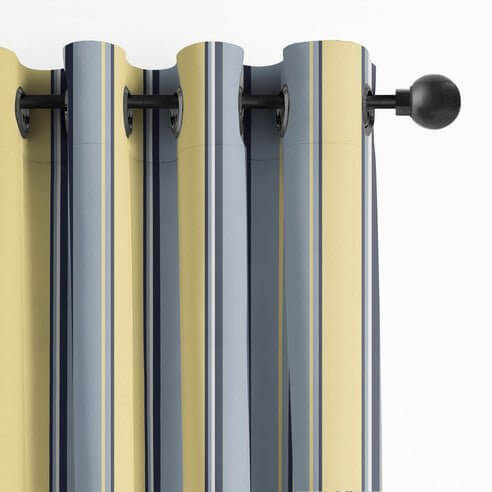 FAIT AU CANADA-Modèle GINO RAYÉ (MULTI-JAUNE BEURRE) -Par Colcha Linens Douillette  ,disponible chez Literie-Déco et moi 