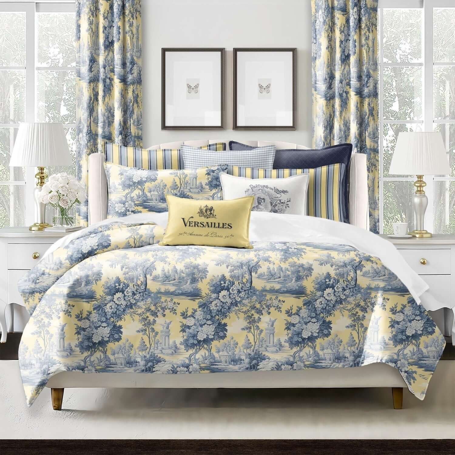 FAIT AU CANADA-Modèle GIVERNY TOILE-Par Colcha Linens Douillette  ,disponible chez Literie-Déco et moi 