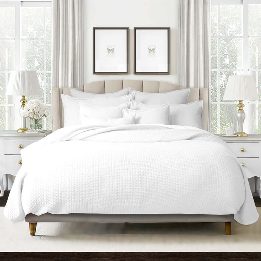 FAIT AU CANADA - Modèle HANNAH (Blanc) - Par Colcha Linens - Literie - Déco et moi