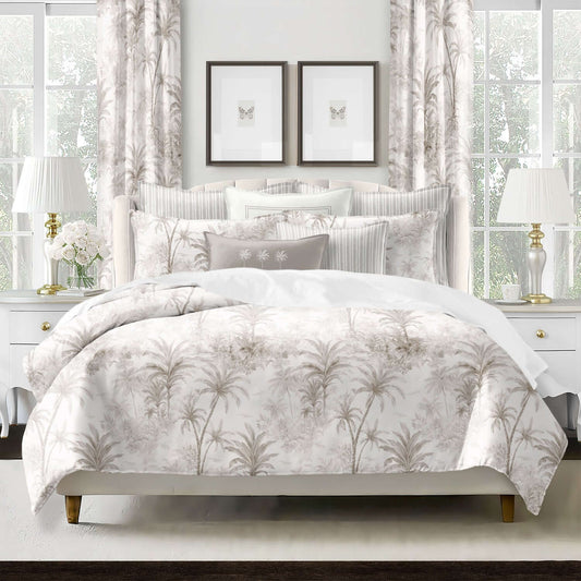 FAIT AU CANADA- Modèle PALMORA (Champignon) - Par Colcha Linens Douillette  ,disponible chez Literie-Déco et moi 