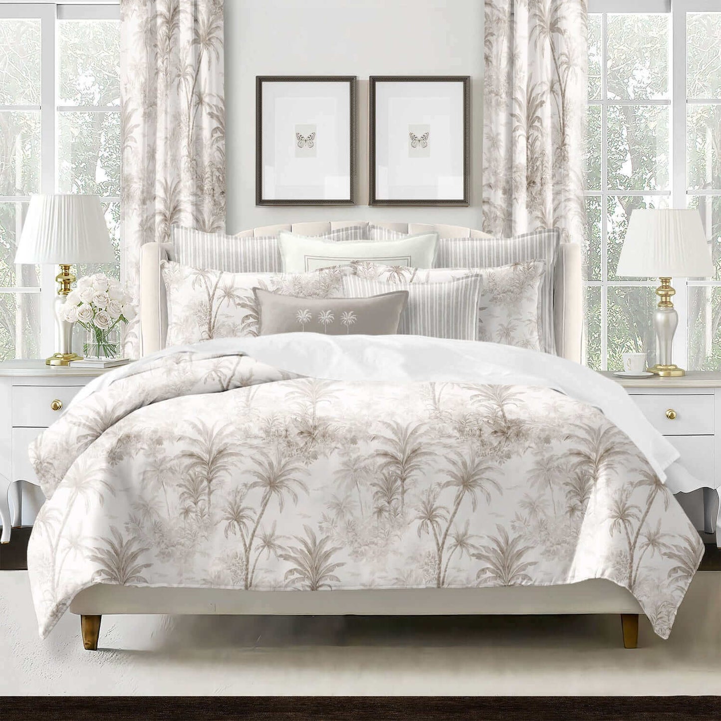 FAIT AU CANADA- Modèle PALMORA (Champignon) - Par Colcha Linens - Douillette Colcha Linens - Literie-Déco et moi 