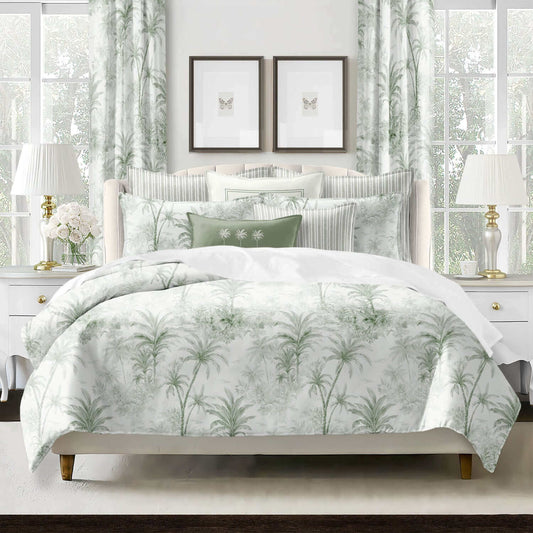 FAIT AU CANADA- Modèle PALMORA (Vert ) - Par Colcha Linens - Douillette Colcha Linens - $389.99! Literie-Déco et moi 
