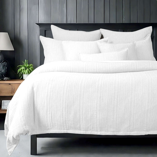 FAIT AU CANADA- Modèle PAYTON (Blanc) - Par Colcha Linens - Douillette, Couvre-lit, Housse de couette Colcha Linens - Literie-Déco et moi