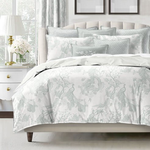 FAIT AU CANADA-Modèle PEACOCK LANE (Vert Sauge) -Par Colcha Linens - Douillette Colcha Linens - Literie-Déco et moi 