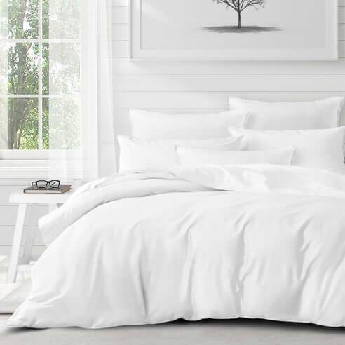 FAIT AU CANADA - Modèle PERCALE (Blanc) - Par Colcha Linens - Literie - Déco et moi