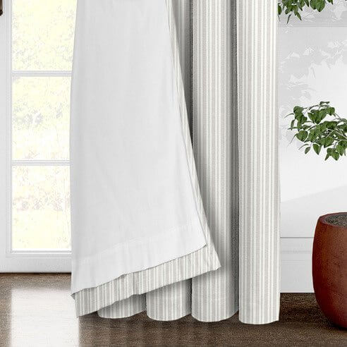 FAIT AU CANADA-Modèle RAYURES DU PACIFIQUE (Beige) -Par Colcha Linens Douillette  ,disponible chez Literie-Déco et moi 