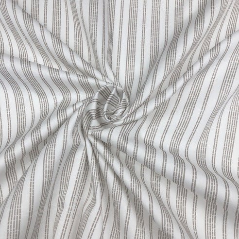 FAIT AU CANADA - Modèle RAYURES DU PACIFIQUE ( Beige ) - Par Colcha Linens - Literie - Déco et moi