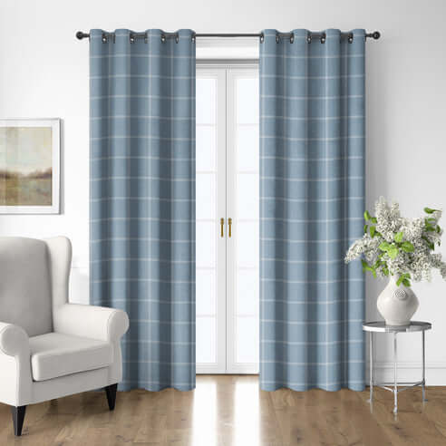 FAIT AU CANADA- Modèle SHAY BROAD ( A carreaux bleu ) - Par Colcha Linens Douillette, Couvre-lit, Housse de couette  ,disponible chez Literie-Déco et moi 
