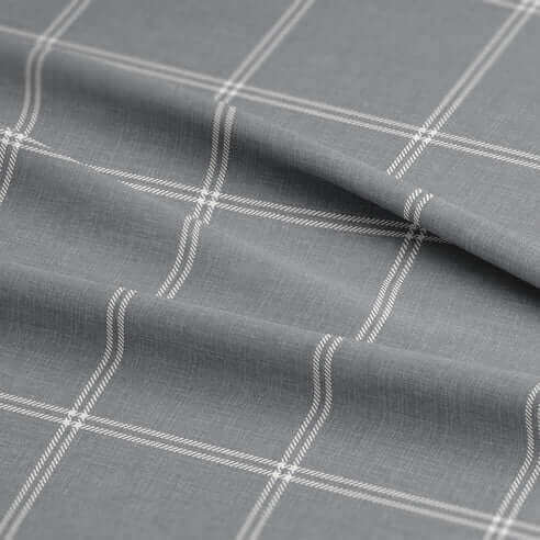 FAIT AU CANADA - Modèle SHAY BROAD ( A carreaux gris) - Par Colcha Linens - Literie - Déco et moi