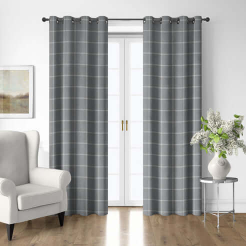 FAIT AU CANADA- Modèle SHAY BROAD ( A carreaux gris) - Par Colcha Linens Douillette, Couvre-lit, Housse de couette  ,disponible chez Literie-Déco et moi 