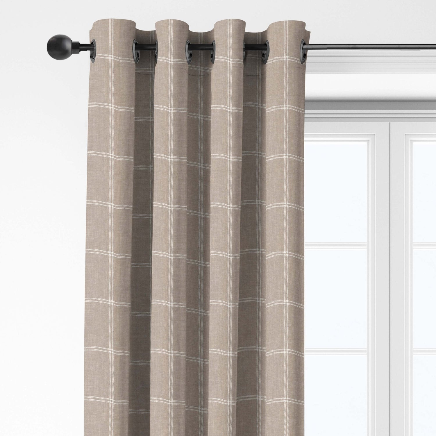 FAIT AU CANADA- Modèle  SHAY BROAD (  A carreaux Naturel ) - Par Colcha Linens Douillette, Couvre-lit, Housse de couette  ,disponible chez Literie-Déco et moi 