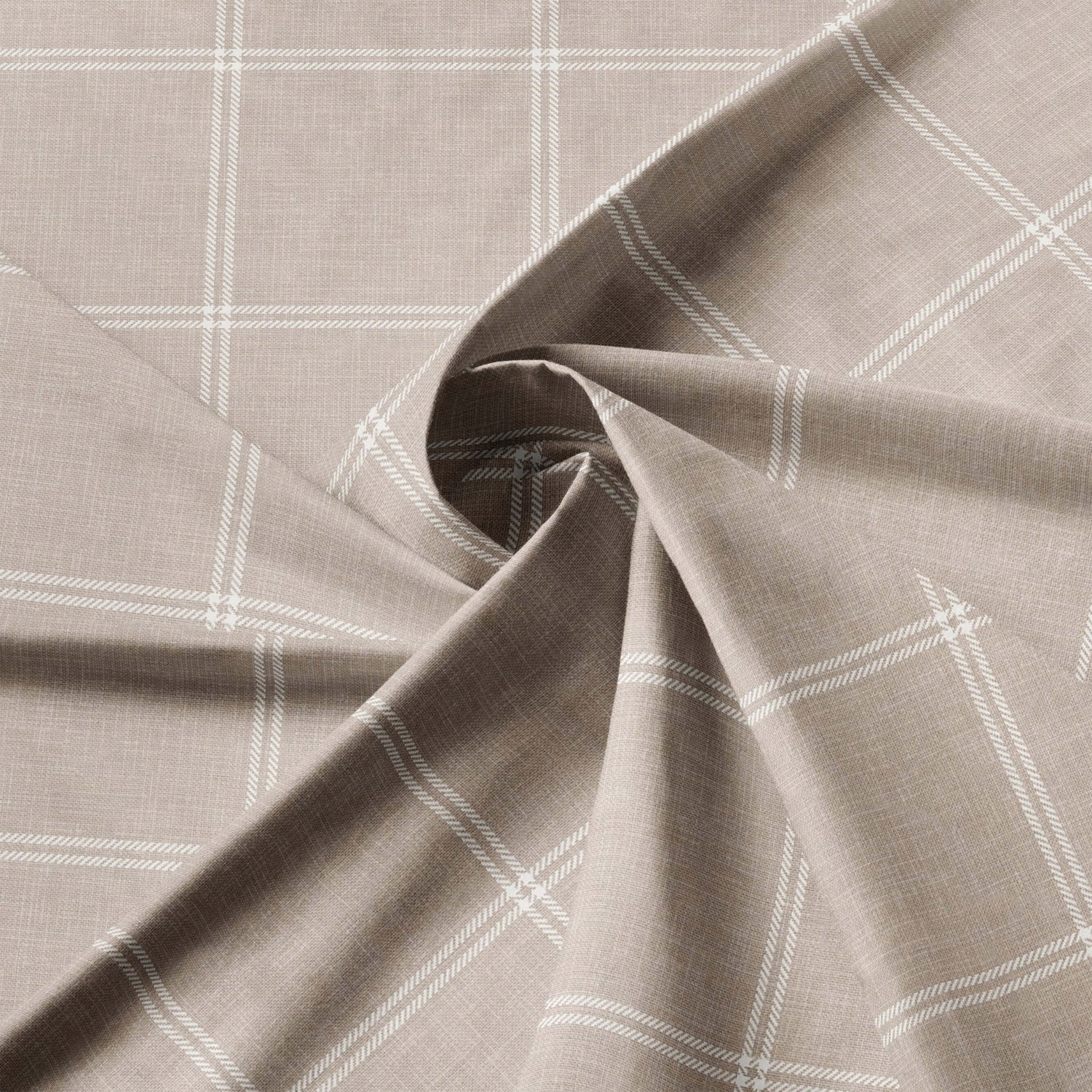 FAIT AU CANADA- Modèle  SHAY BROAD (  A carreaux Naturel ) - Par Colcha Linens Douillette, Couvre-lit, Housse de couette  ,disponible chez Literie-Déco et moi 